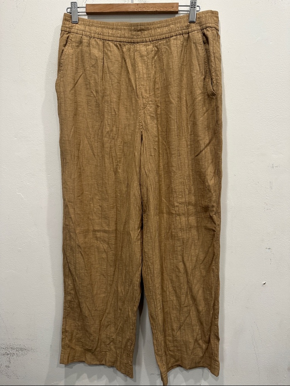 Madewell Crinkle Crepe Straight Peg Crop Pant large pockets cottage core coast - Picture 4 of 8